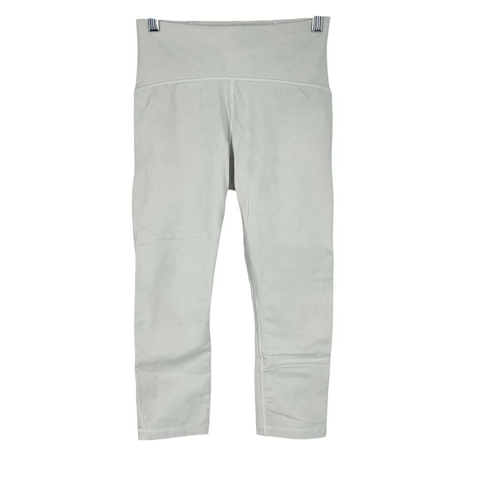 Lululemon Train Times Crop 21" White Size 6 Full On Luxtreme